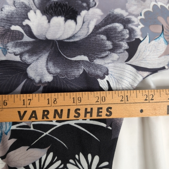 NATORI Multicolor Floral Longline V neck Dress, Size XS - Picture 5 of 7